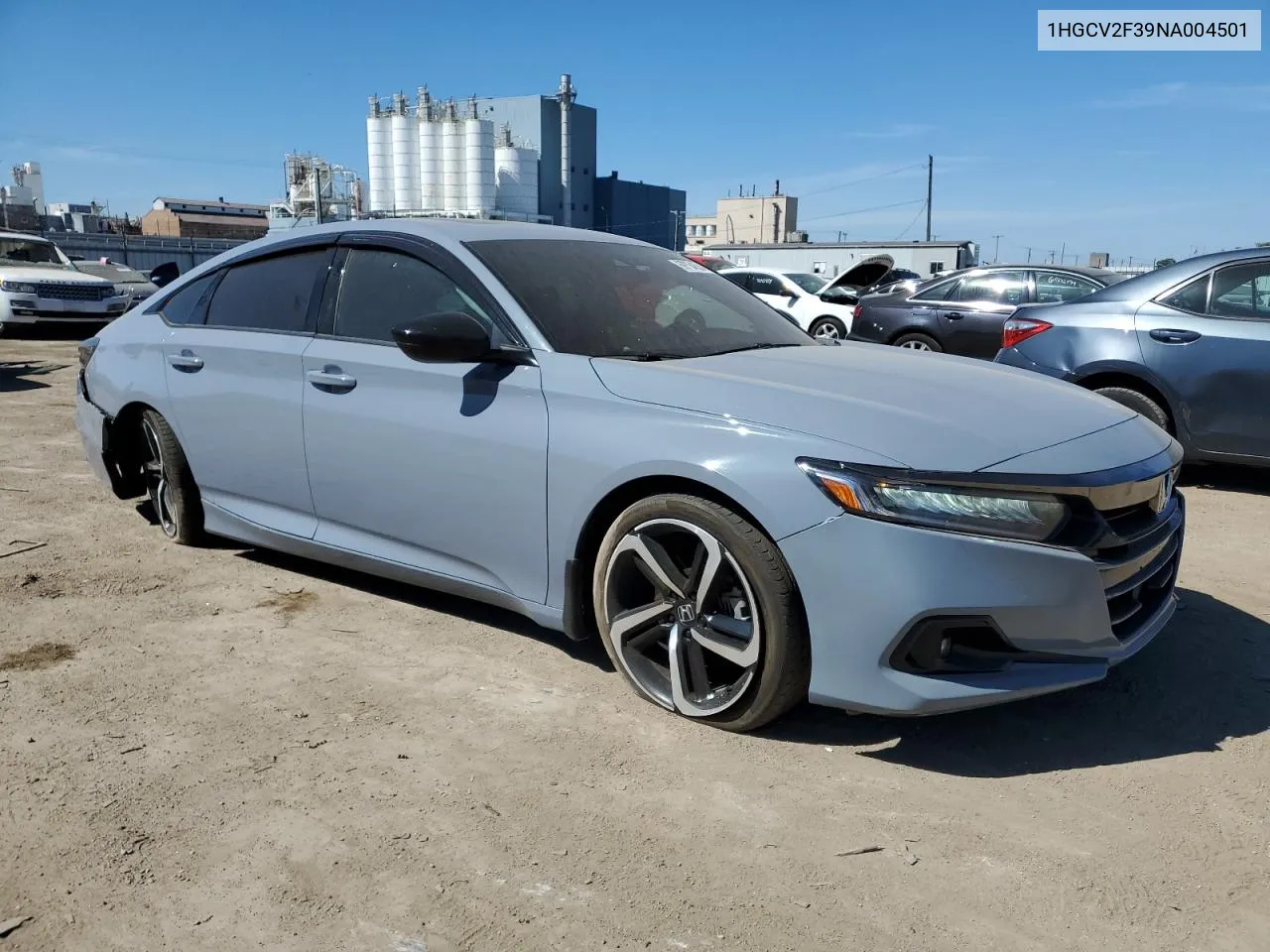 2022 Honda Accord Sport VIN: 1HGCV2F39NA004501 Lot: 69704524