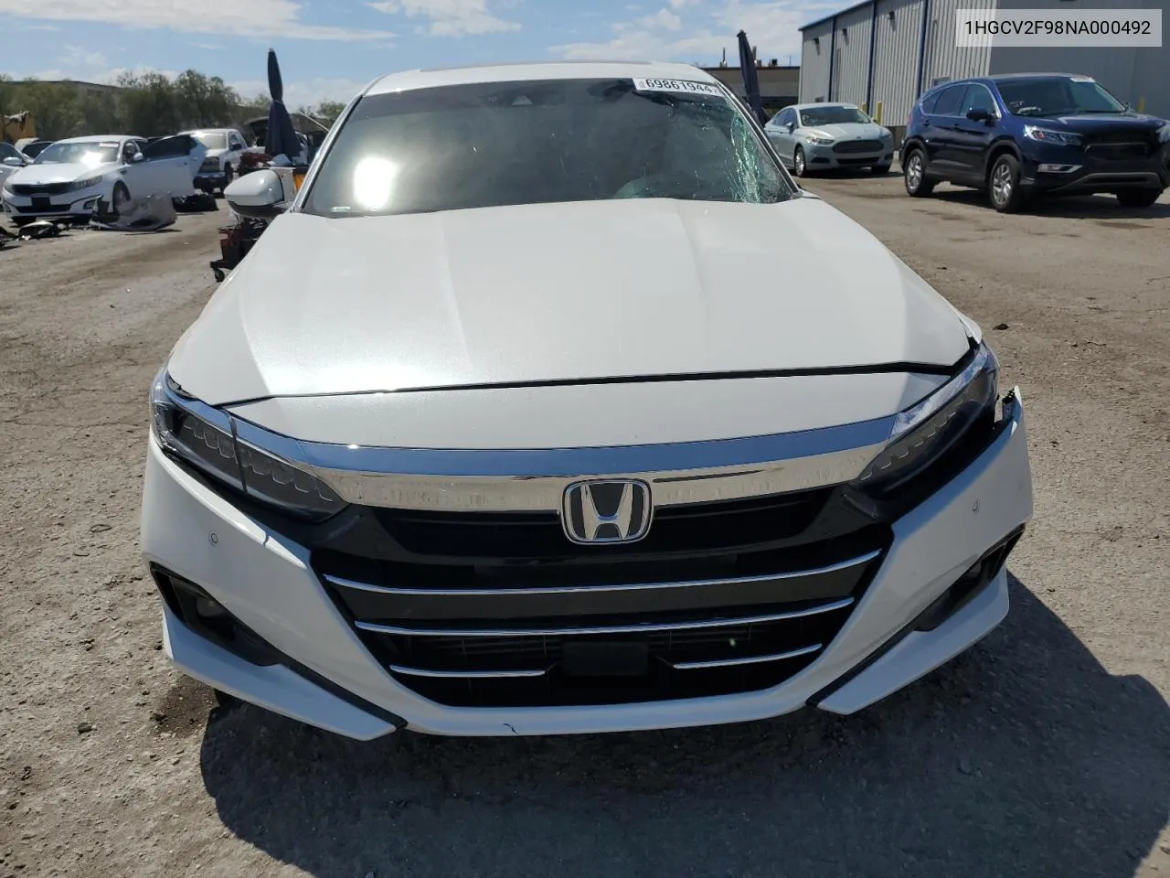 2022 Honda Accord Touring VIN: 1HGCV2F98NA000492 Lot: 69861944