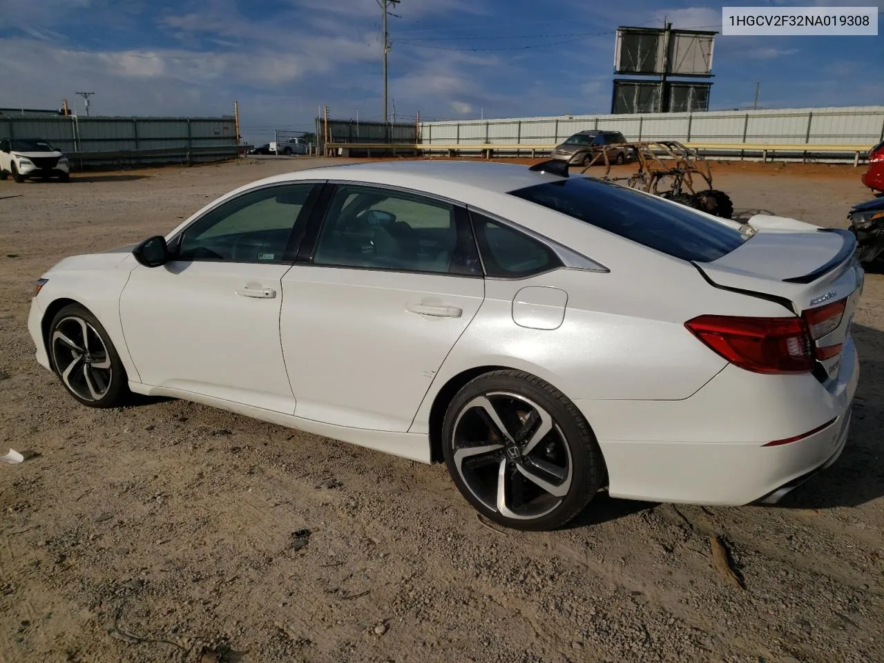 1HGCV2F32NA019308 2022 Honda Accord Sport