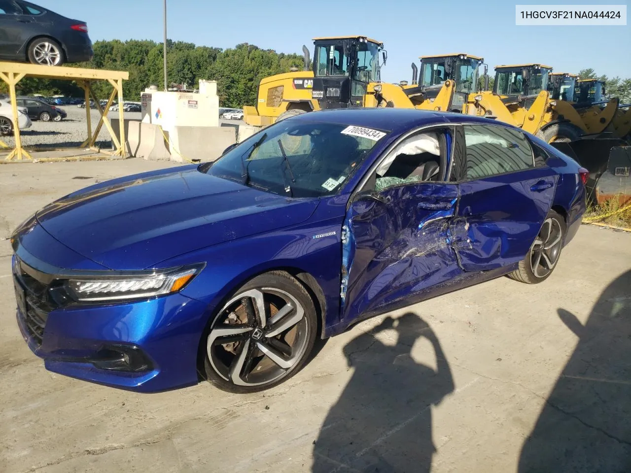 1HGCV3F21NA044424 2022 Honda Accord Hybrid Sport