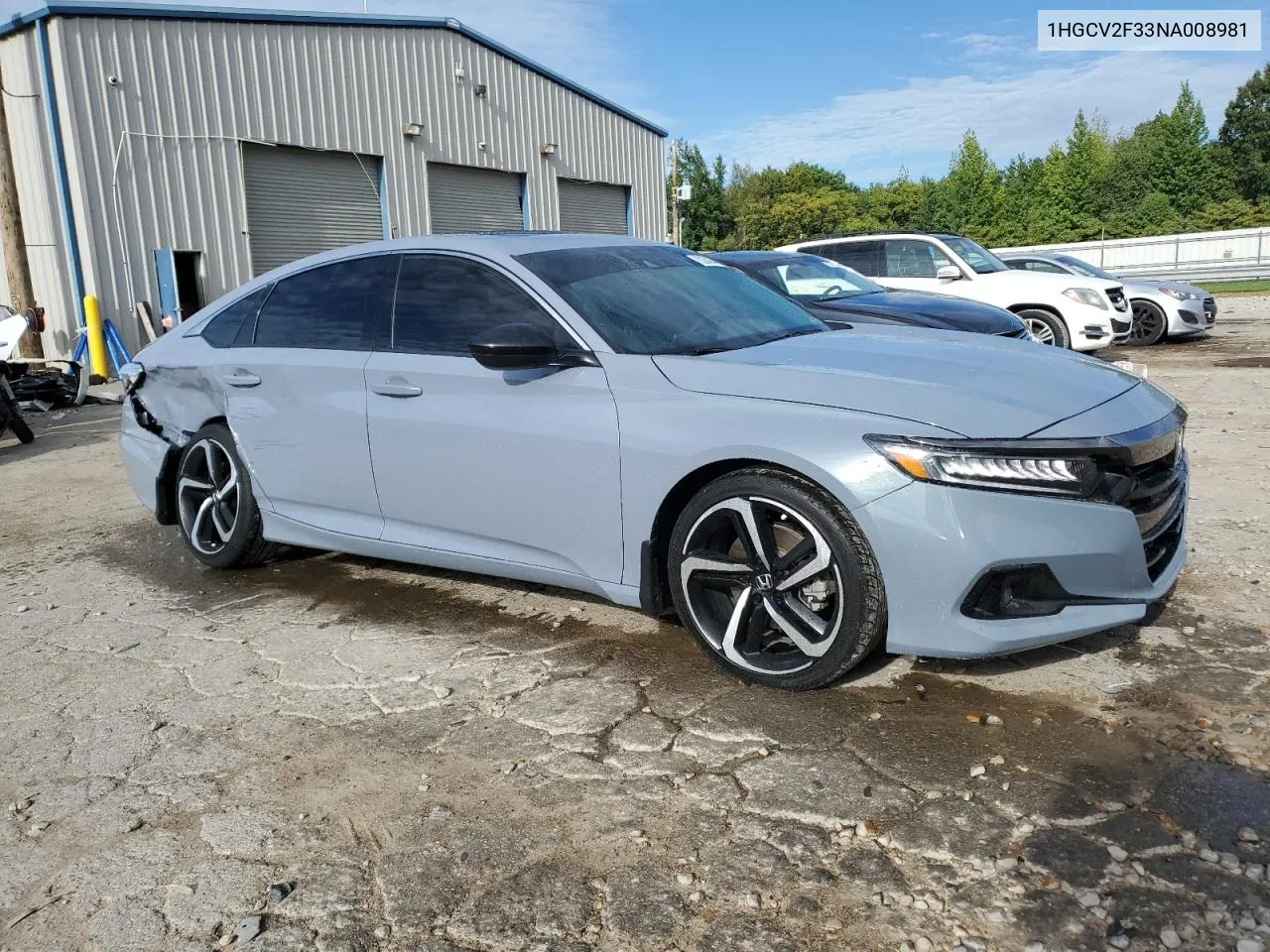 2022 Honda Accord Sport VIN: 1HGCV2F33NA008981 Lot: 70234344