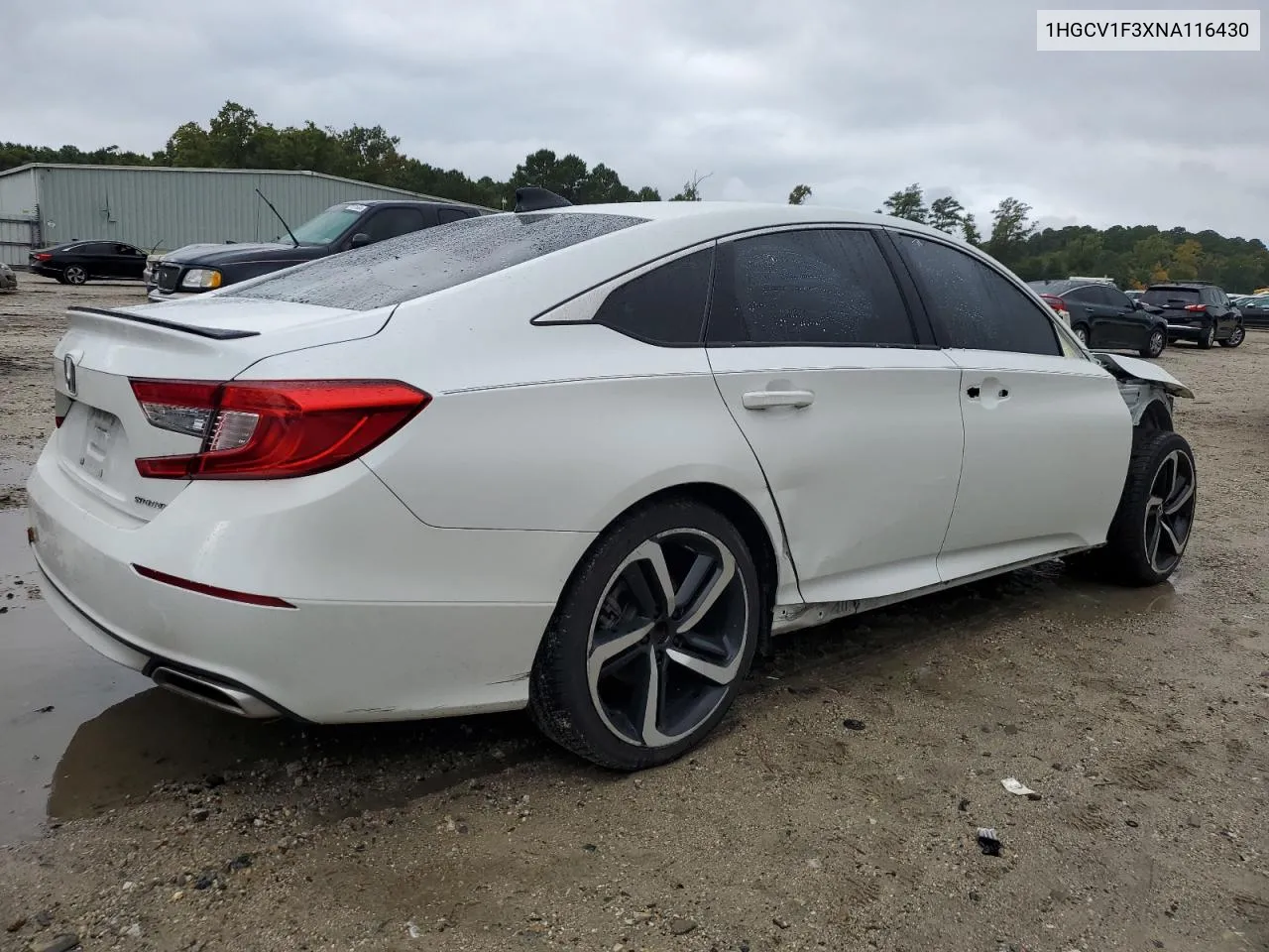 2022 Honda Accord Sport VIN: 1HGCV1F3XNA116430 Lot: 70388734