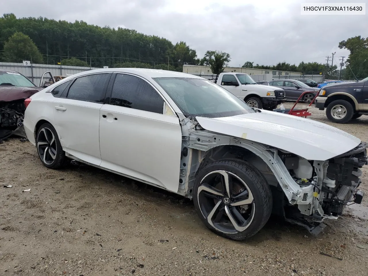 2022 Honda Accord Sport VIN: 1HGCV1F3XNA116430 Lot: 70388734