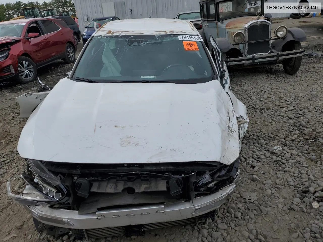 1HGCV1F37NA032940 2022 Honda Accord Sport