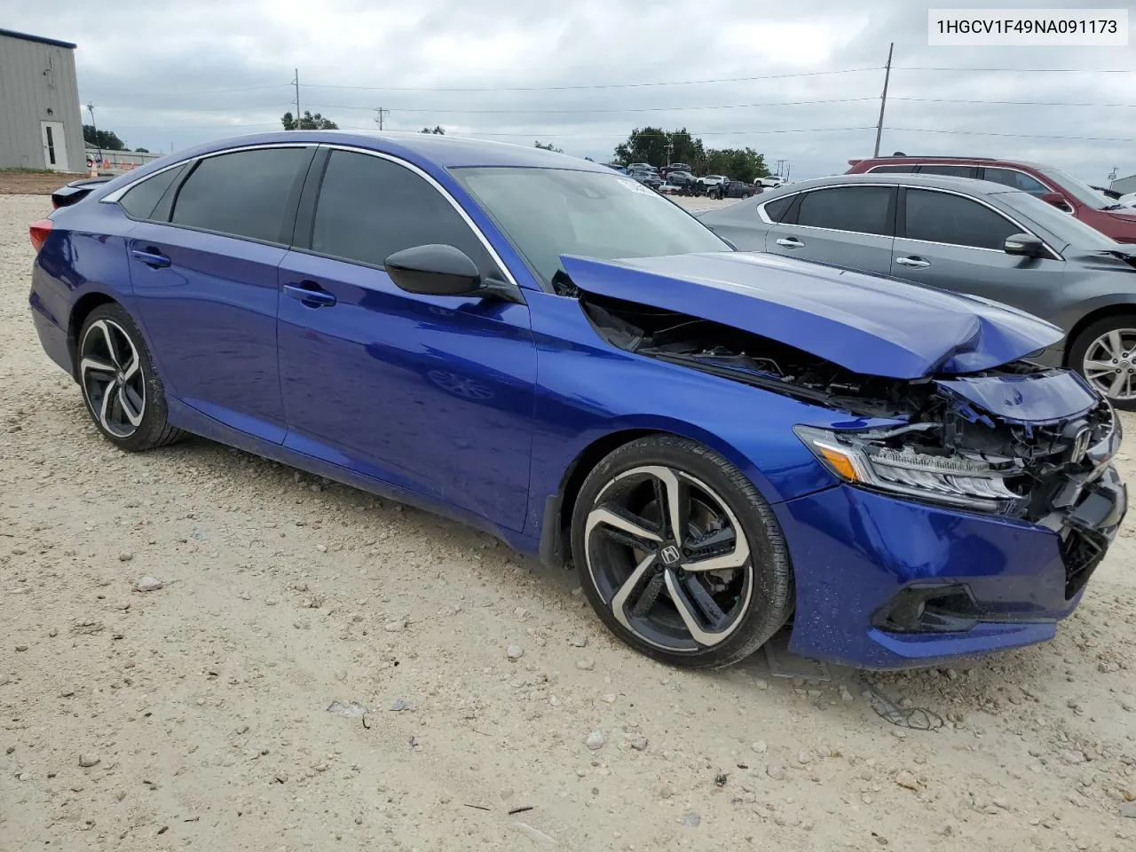 1HGCV1F49NA091173 2022 Honda Accord Sport Se