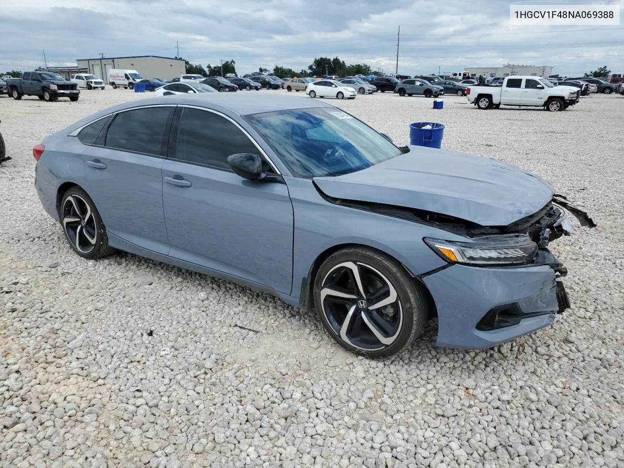 2022 Honda Accord Sport Se VIN: 1HGCV1F48NA069388 Lot: 70534784