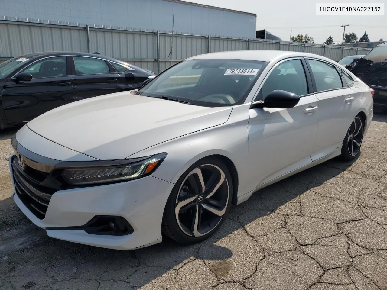 2022 Honda Accord Sport Se VIN: 1HGCV1F40NA027152 Lot: 70743814