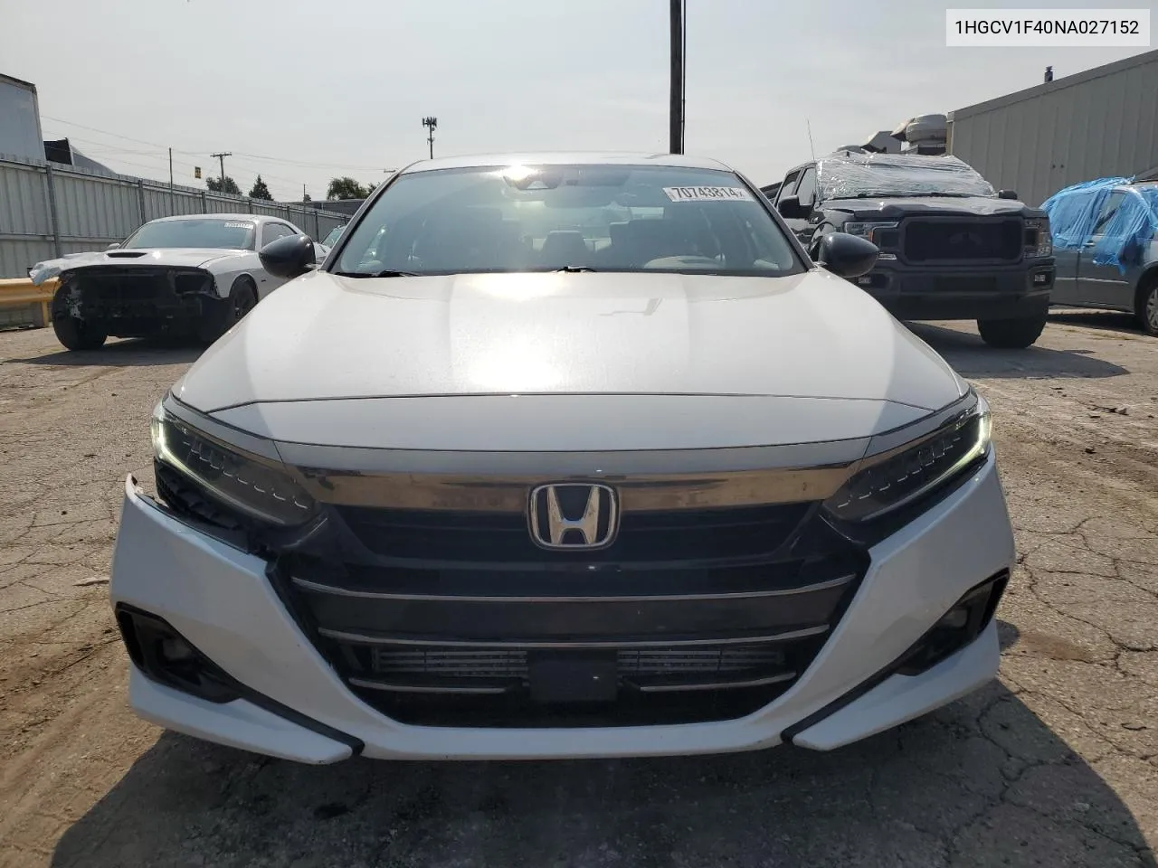 2022 Honda Accord Sport Se VIN: 1HGCV1F40NA027152 Lot: 70743814