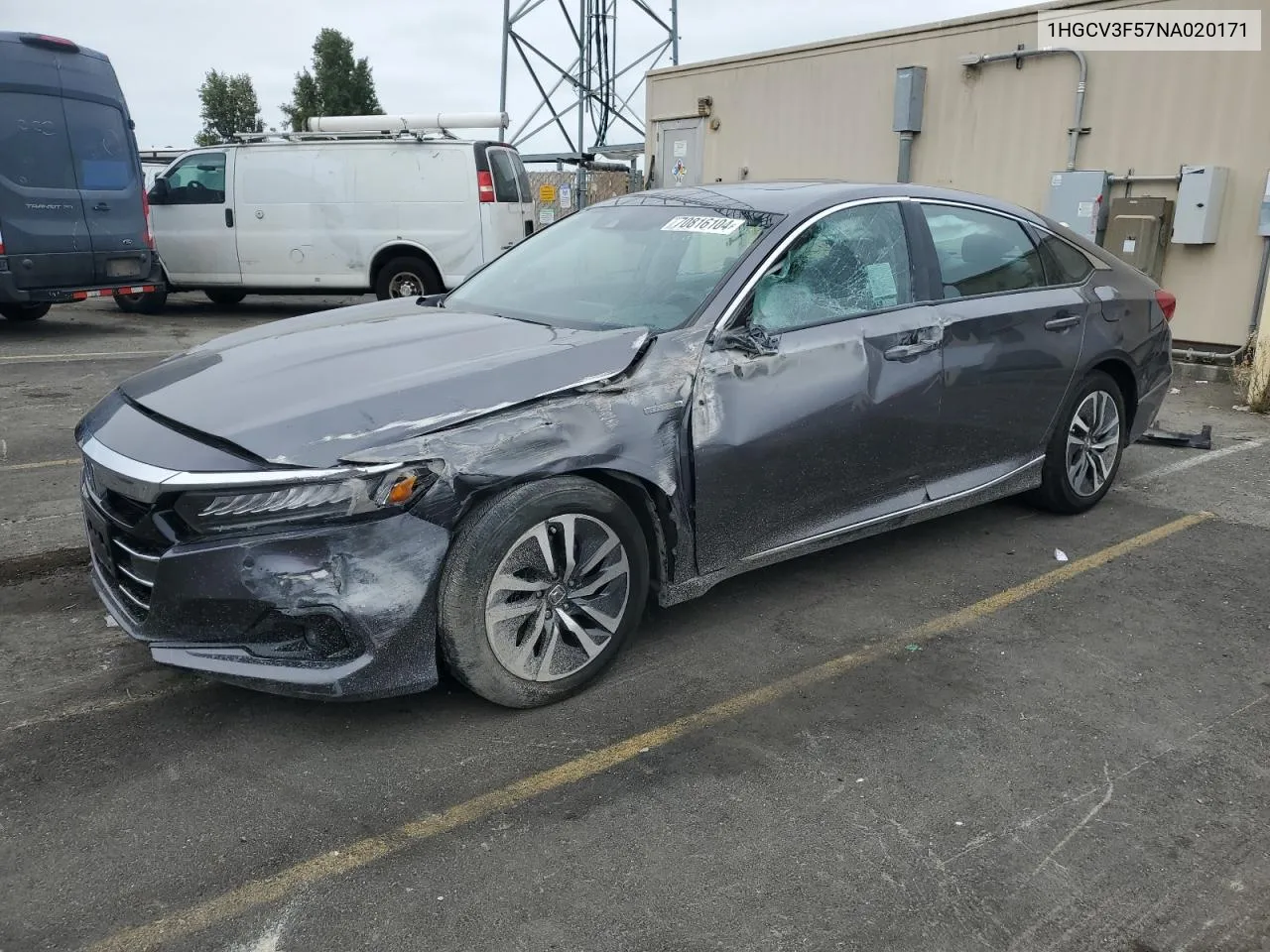 1HGCV3F57NA020171 2022 Honda Accord Hybrid Exl