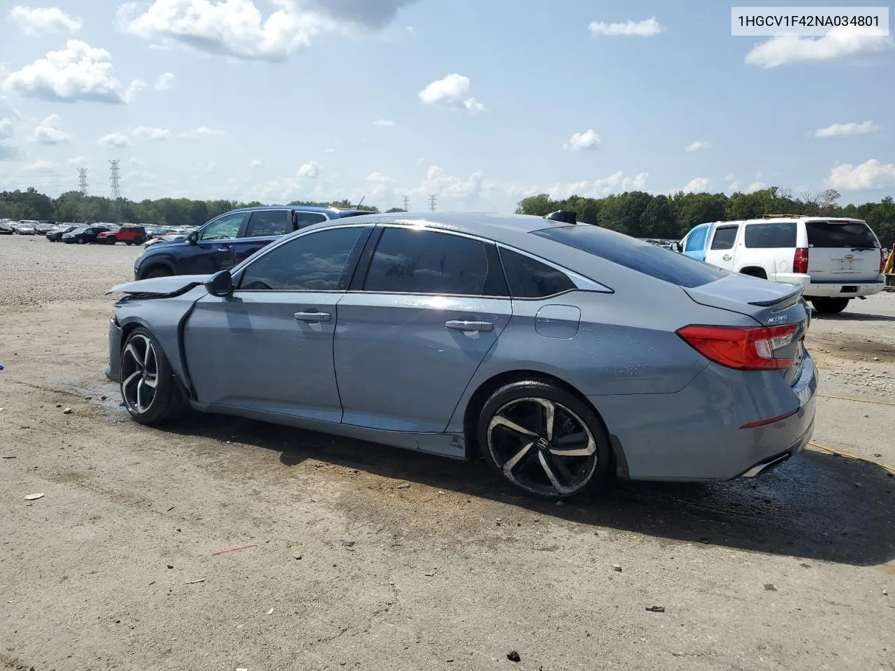 2022 Honda Accord Sport Se VIN: 1HGCV1F42NA034801 Lot: 70972294