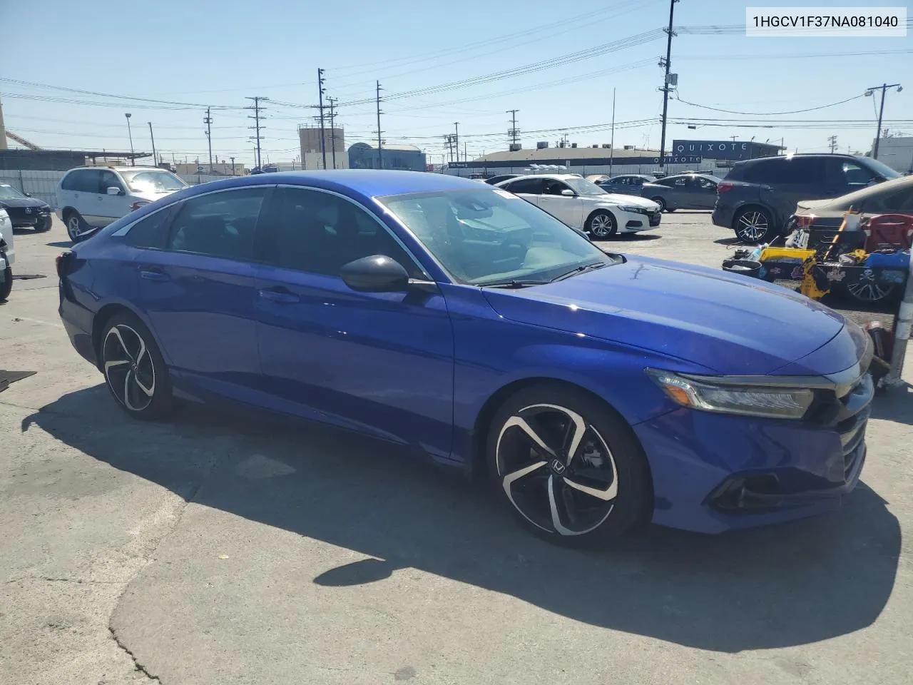 1HGCV1F37NA081040 2022 Honda Accord Sport