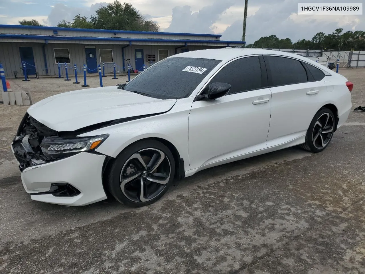 1HGCV1F36NA109989 2022 Honda Accord Sport