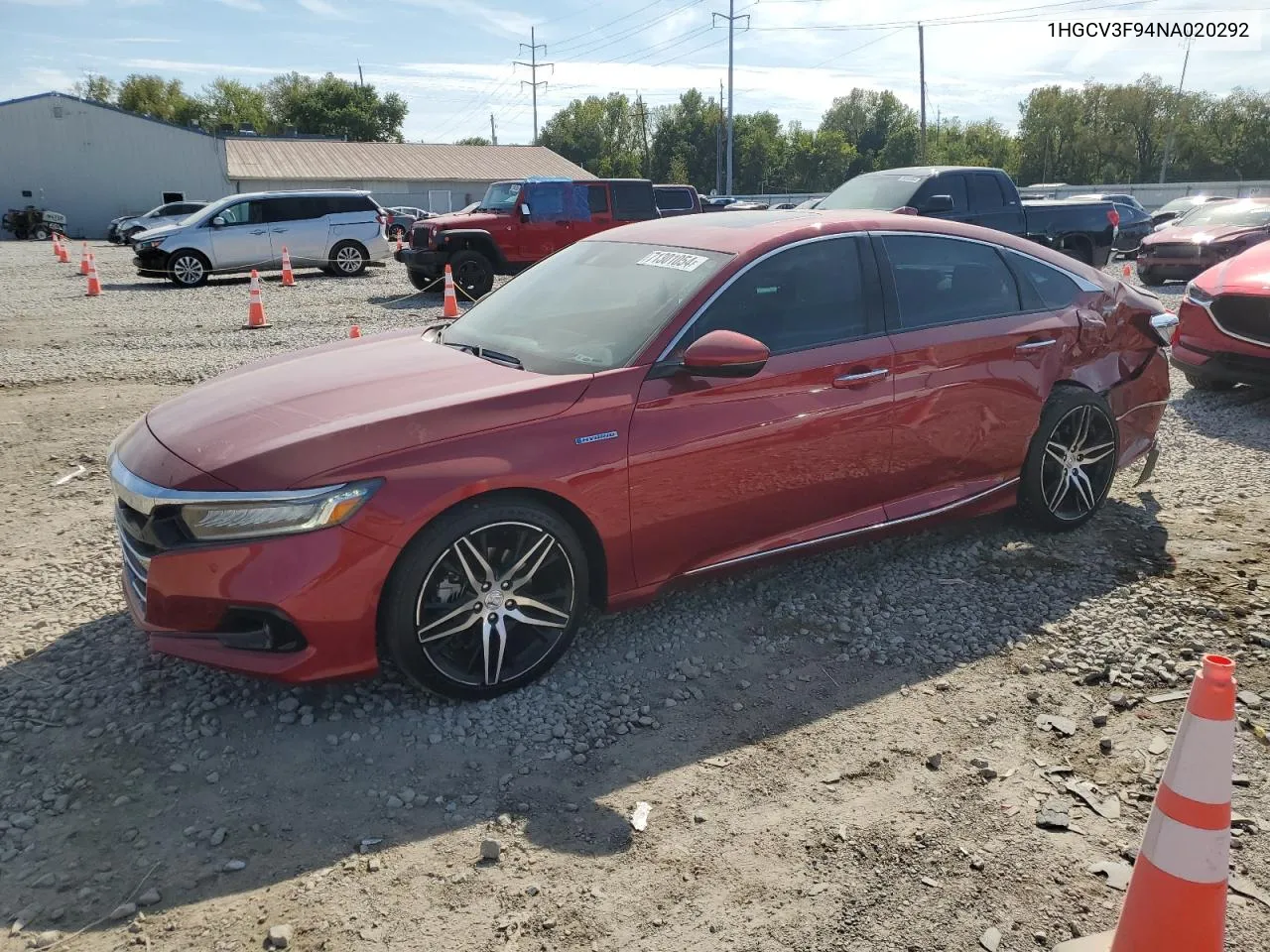 2022 Honda Accord Touring Hybrid VIN: 1HGCV3F94NA020292 Lot: 71301054