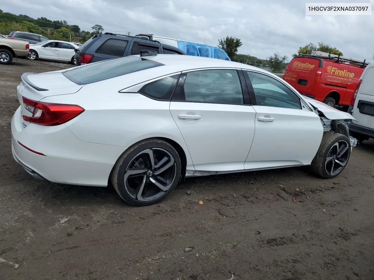 2022 Honda Accord Hybrid Sport VIN: 1HGCV3F2XNA037097 Lot: 71433144