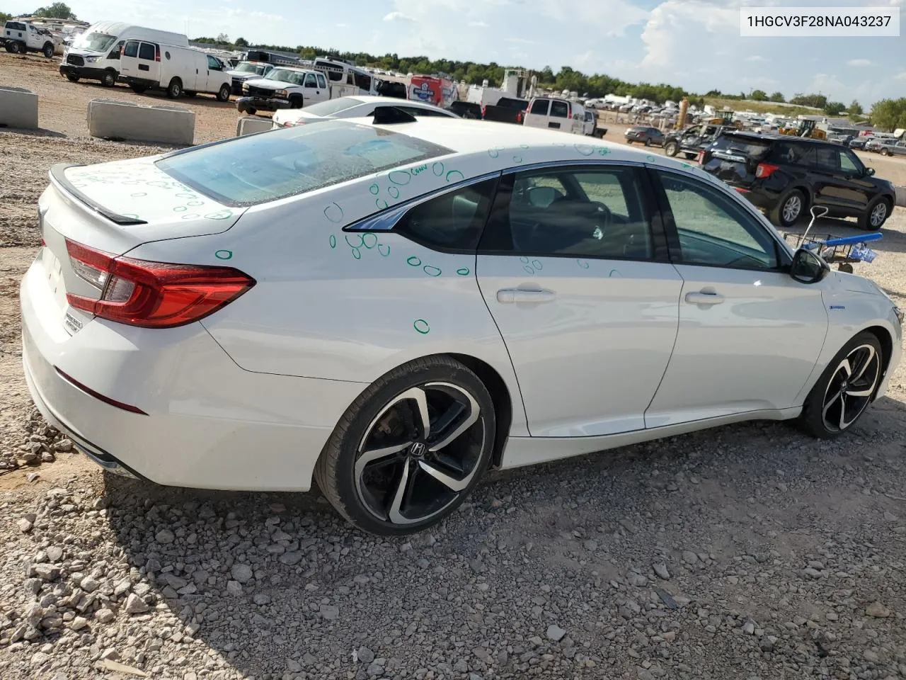 2022 Honda Accord Hybrid Sport VIN: 1HGCV3F28NA043237 Lot: 71570804