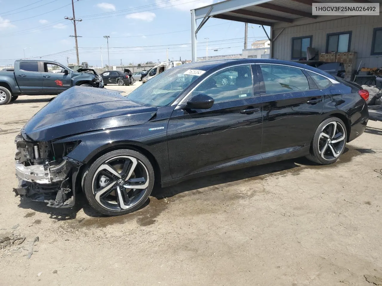 2022 Honda Accord Hybrid Sport VIN: 1HGCV3F25NA026492 Lot: 71625354