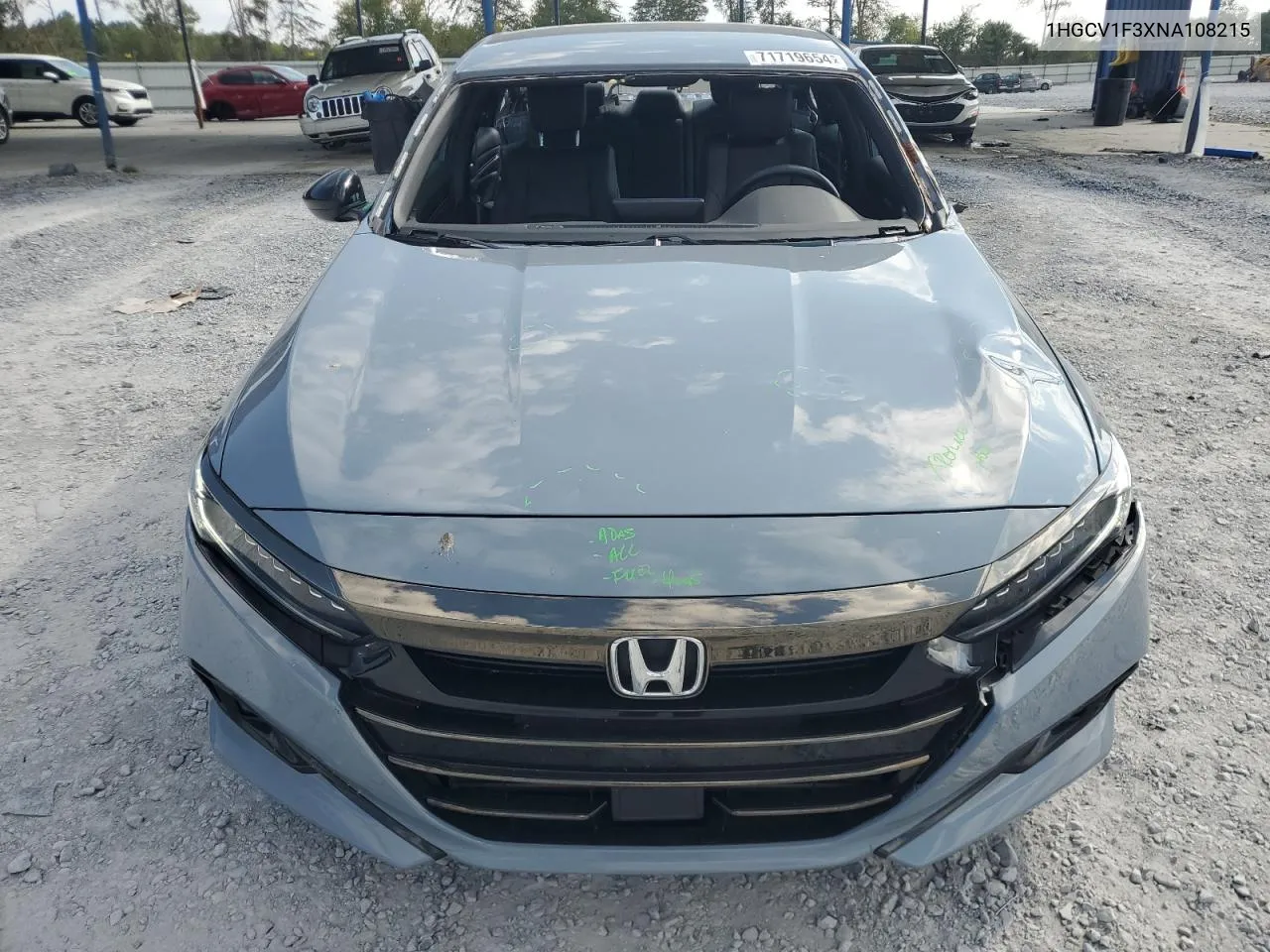 2022 Honda Accord Sport VIN: 1HGCV1F3XNA108215 Lot: 71719654