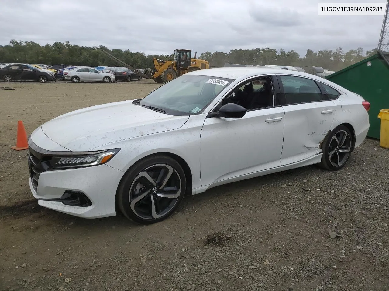 2022 Honda Accord Sport VIN: 1HGCV1F39NA109288 Lot: 71935464