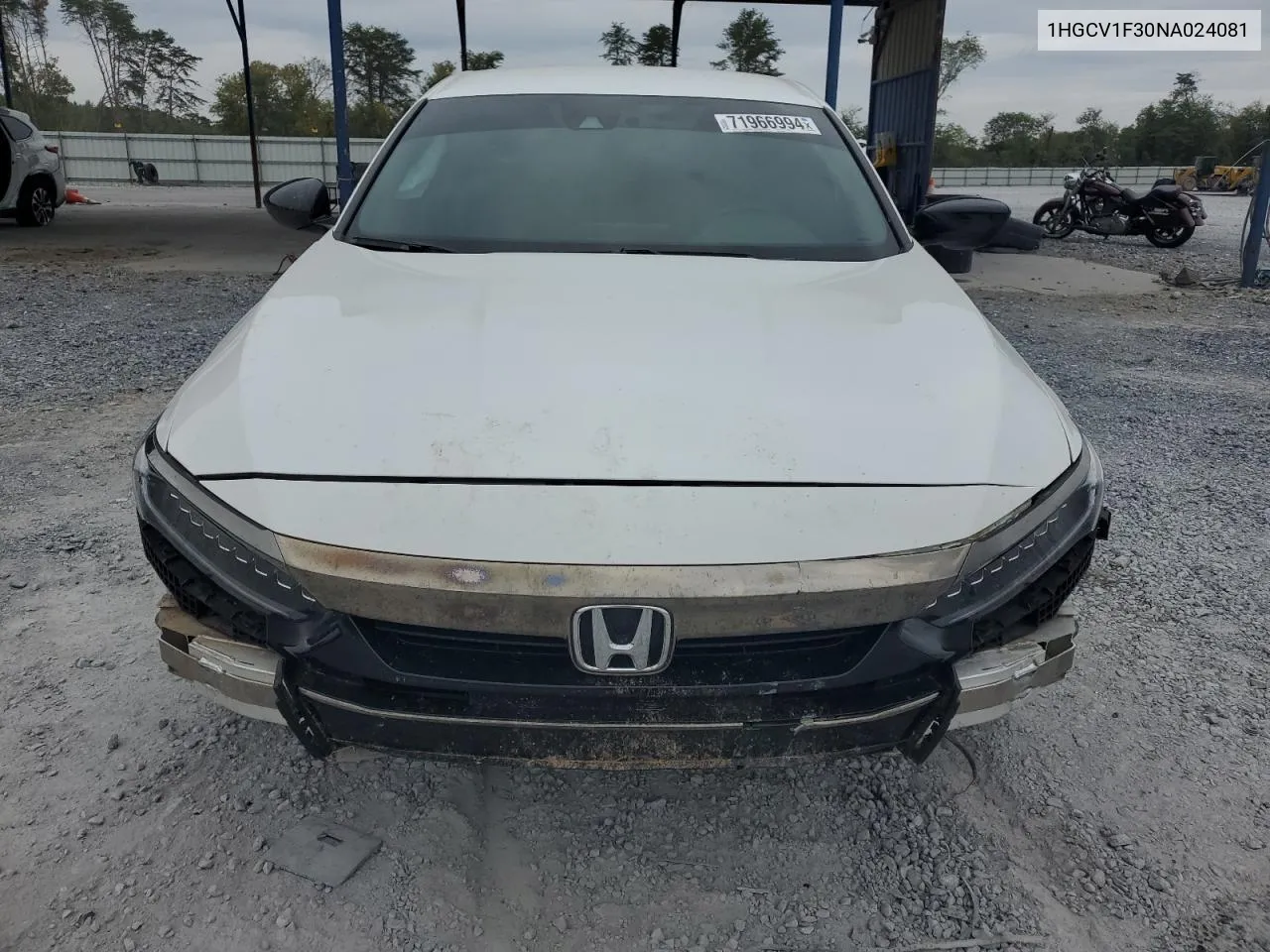 2022 Honda Accord Sport VIN: 1HGCV1F30NA024081 Lot: 71966994