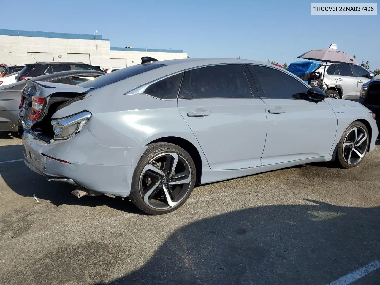 2022 Honda Accord Hybrid Sport VIN: 1HGCV3F22NA037496 Lot: 72024384