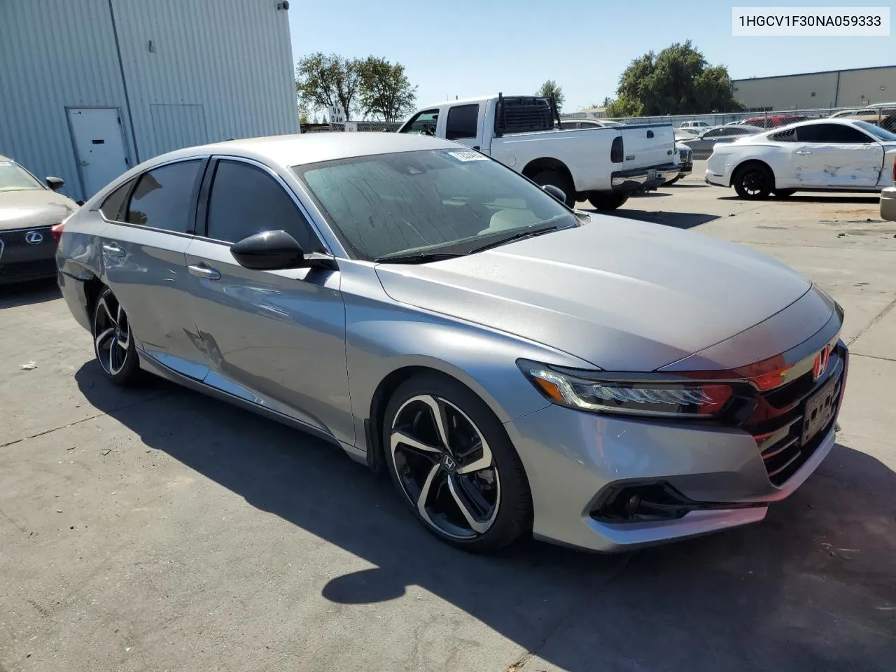 2022 Honda Accord Sport VIN: 1HGCV1F30NA059333 Lot: 72034964