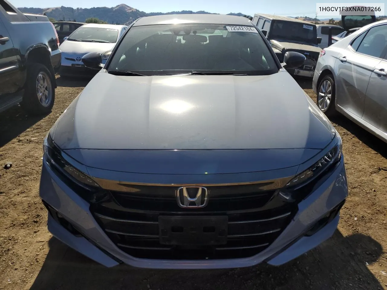 2022 Honda Accord Sport VIN: 1HGCV1F3XNA017266 Lot: 72542184