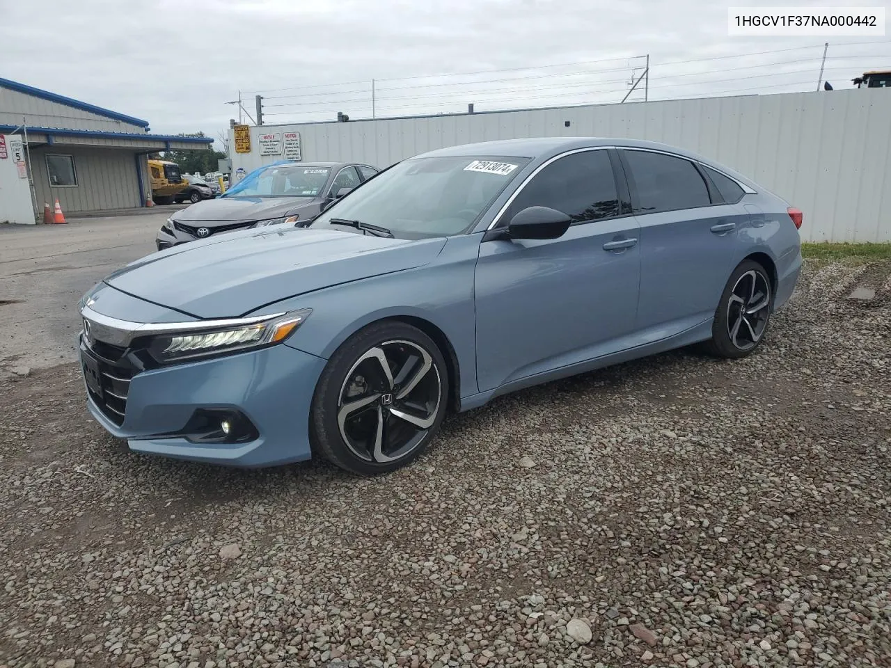 2022 Honda Accord Sport VIN: 1HGCV1F37NA000442 Lot: 72913074