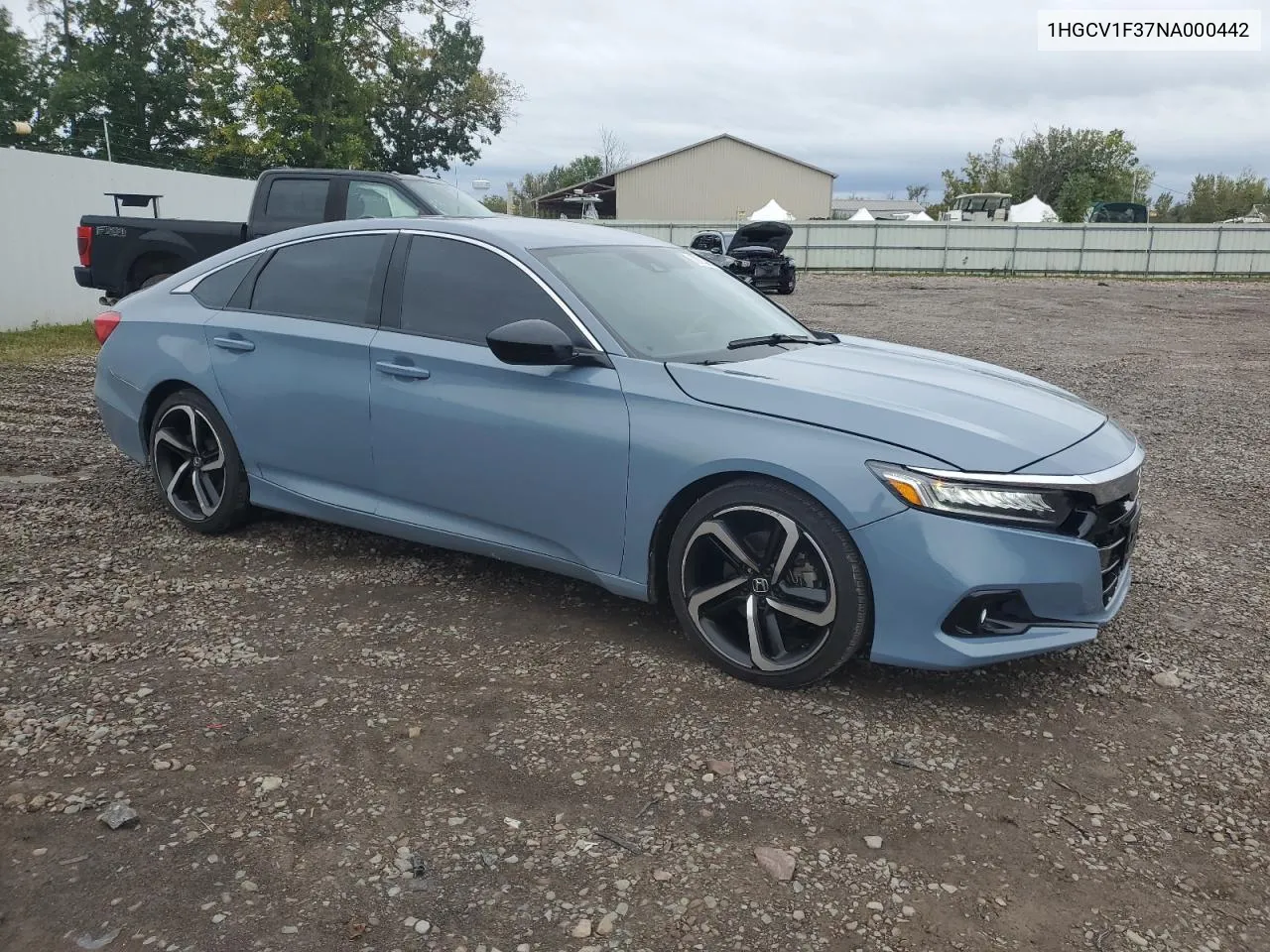 2022 Honda Accord Sport VIN: 1HGCV1F37NA000442 Lot: 72913074