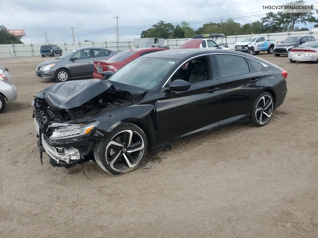 2022 Honda Accord Sport VIN: 1HGCV2F38NA006014 Lot: 72924384