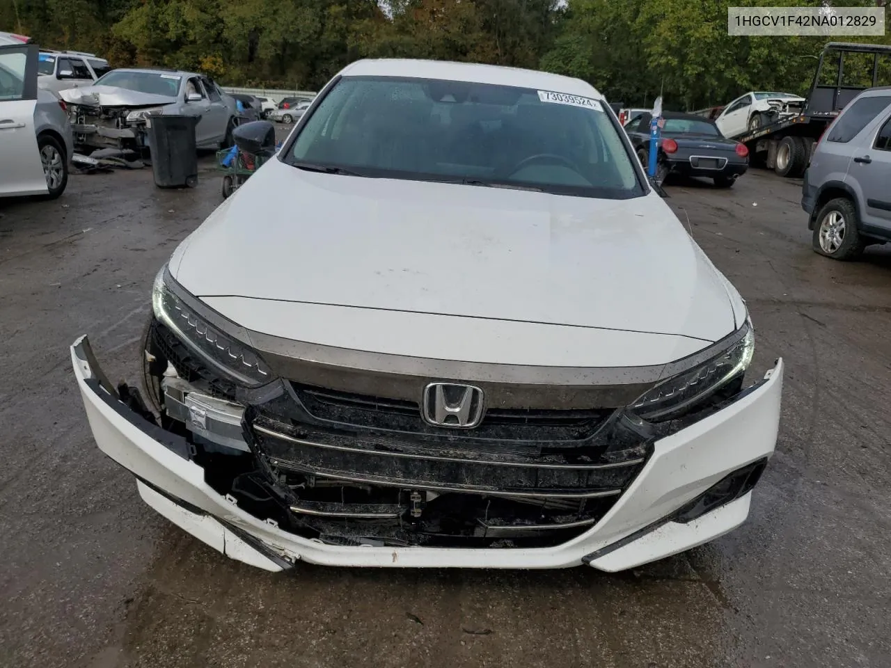 2022 Honda Accord Sport Se VIN: 1HGCV1F42NA012829 Lot: 73039524