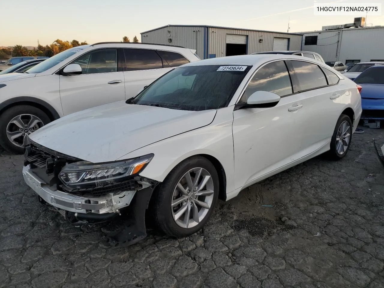 2022 Honda Accord Lx VIN: 1HGCV1F12NA024775 Lot: 73145634