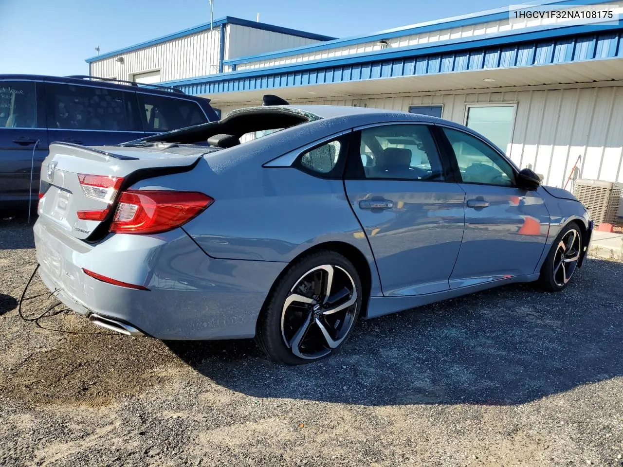 1HGCV1F32NA108175 2022 Honda Accord Sport