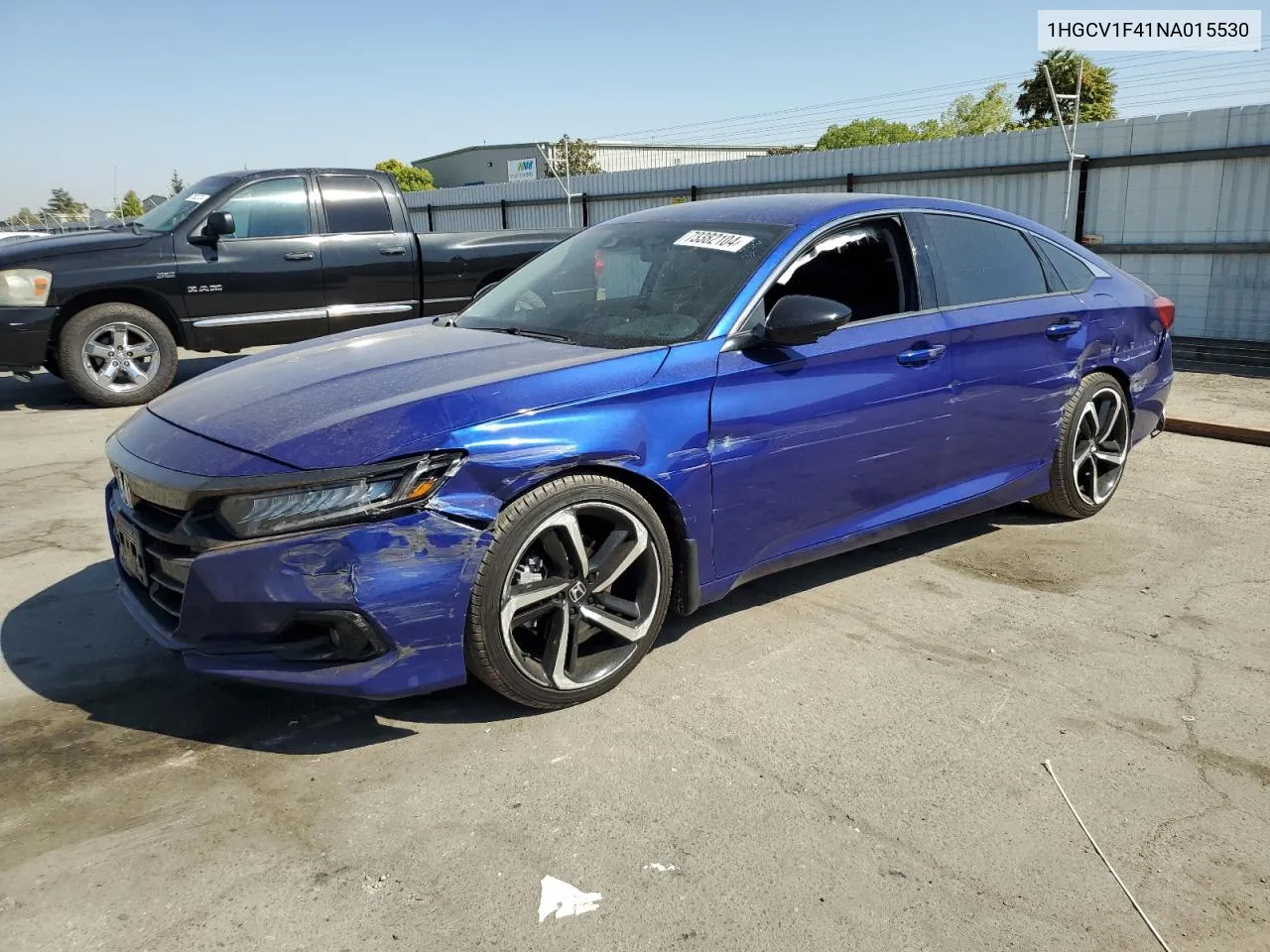 1HGCV1F41NA015530 2022 Honda Accord Sport Se