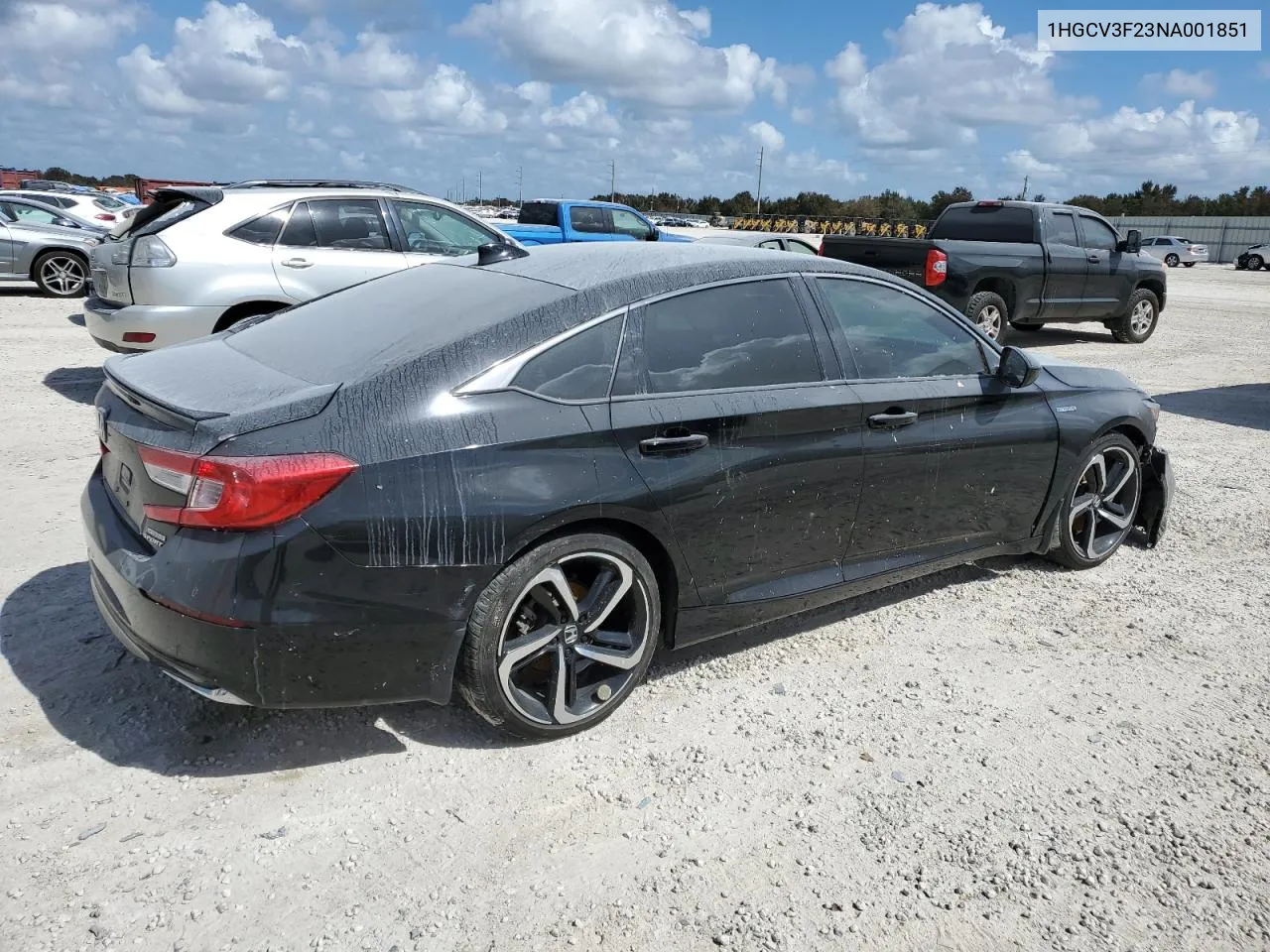 2022 Honda Accord Hybrid Sport VIN: 1HGCV3F23NA001851 Lot: 74005074