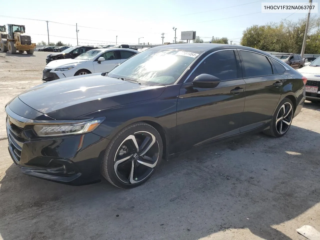 1HGCV1F32NA063707 2022 Honda Accord Sport