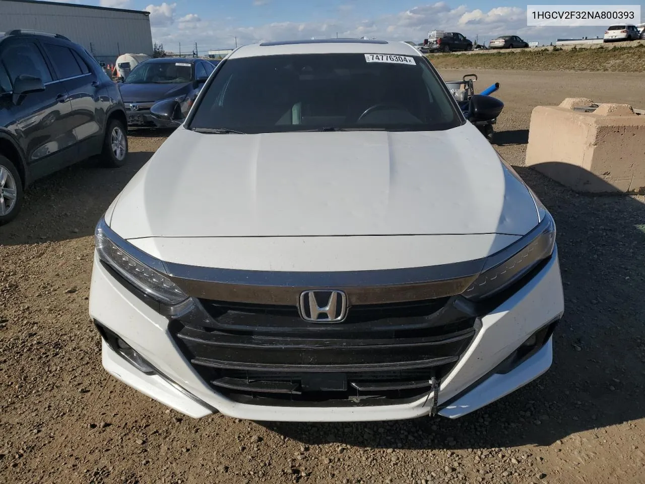 2022 Honda Accord Sport VIN: 1HGCV2F32NA800393 Lot: 74776304