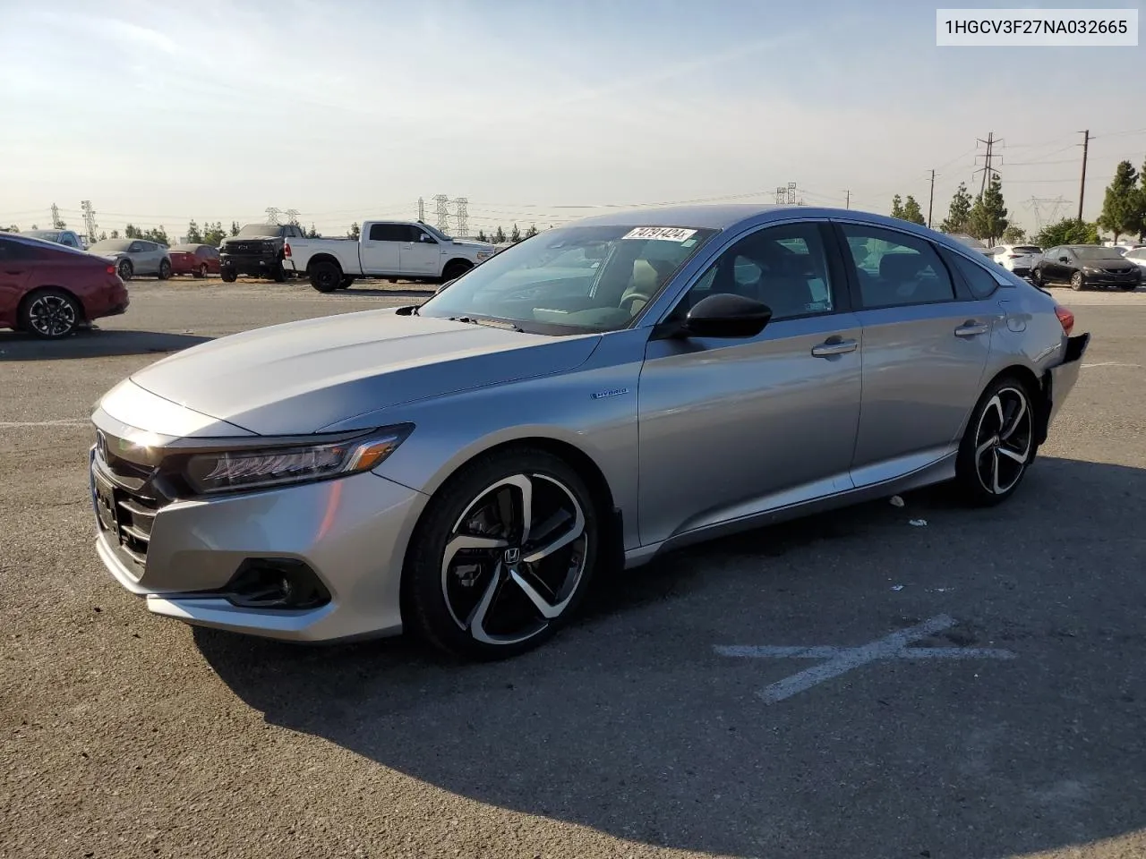 2022 Honda Accord Hybrid Sport VIN: 1HGCV3F27NA032665 Lot: 74791424