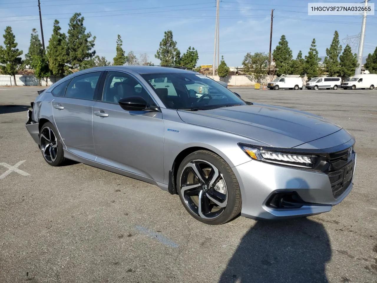 1HGCV3F27NA032665 2022 Honda Accord Hybrid Sport