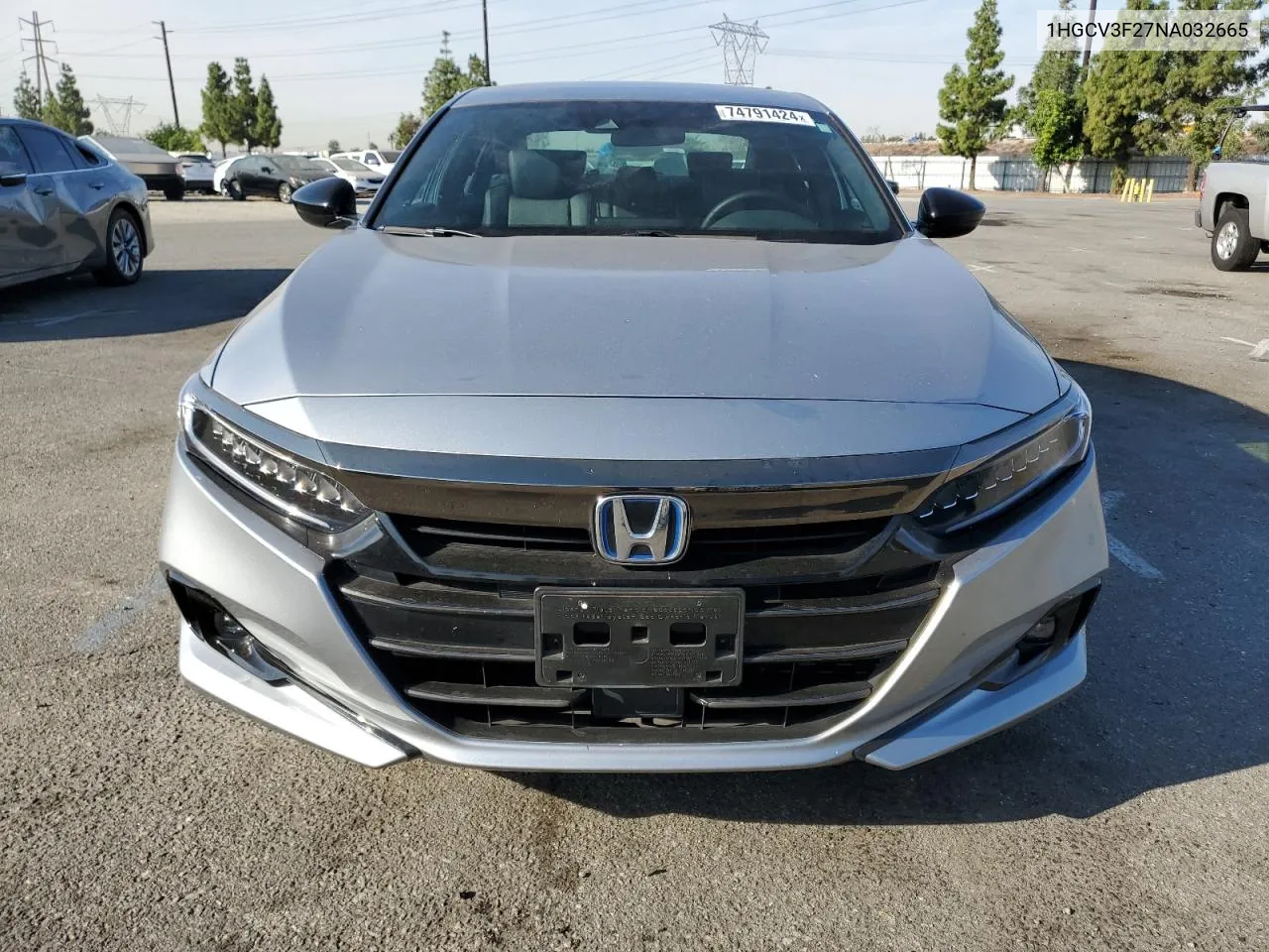 2022 Honda Accord Hybrid Sport VIN: 1HGCV3F27NA032665 Lot: 74791424