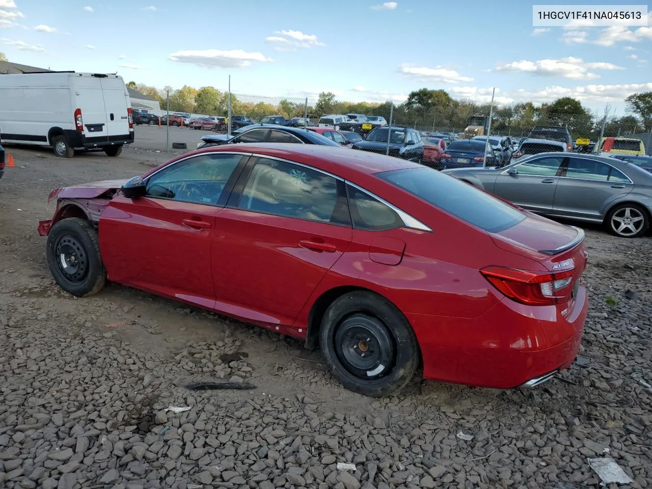 1HGCV1F41NA045613 2022 Honda Accord Sport Se