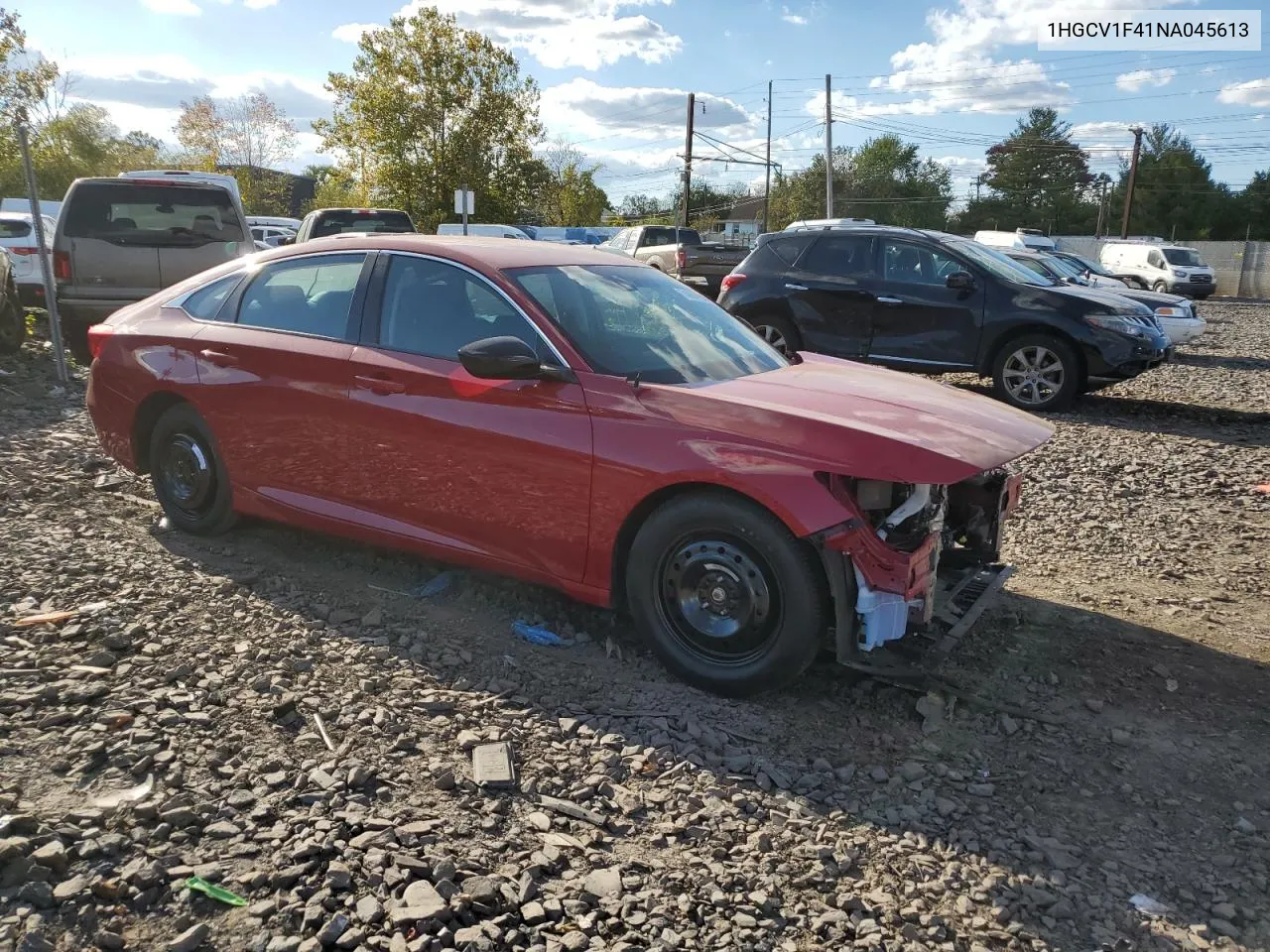 1HGCV1F41NA045613 2022 Honda Accord Sport Se