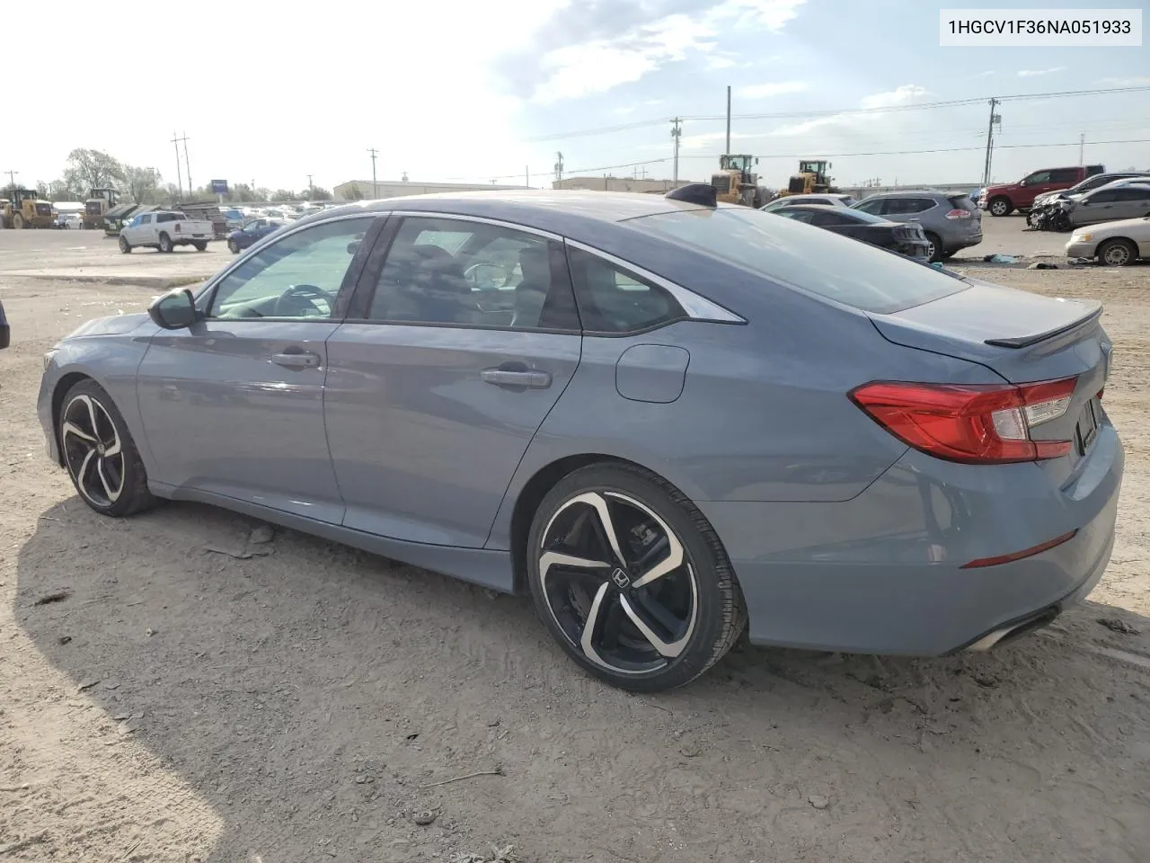 2022 Honda Accord Sport VIN: 1HGCV1F36NA051933 Lot: 74884254