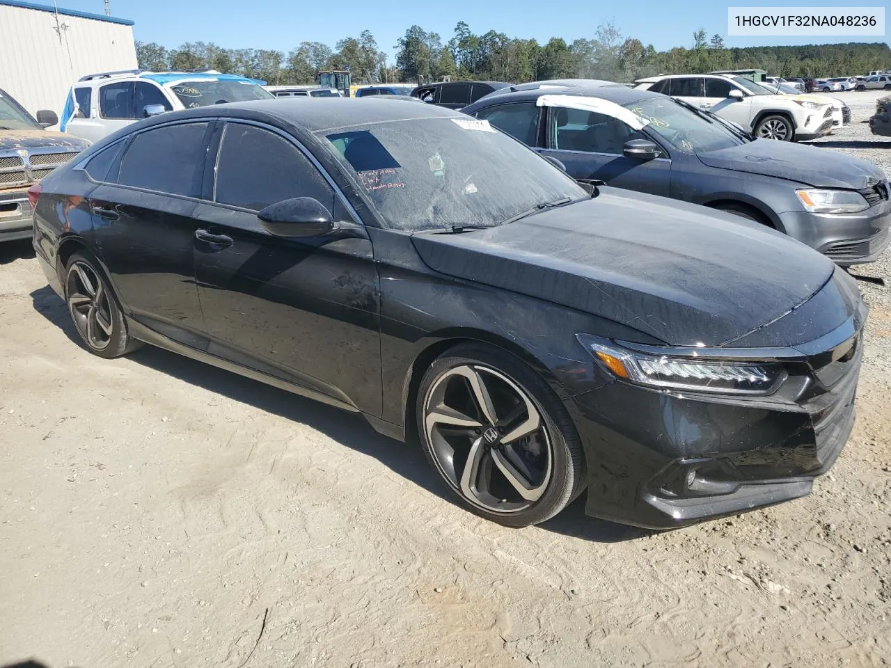 2022 Honda Accord Sport VIN: 1HGCV1F32NA048236 Lot: 75203974