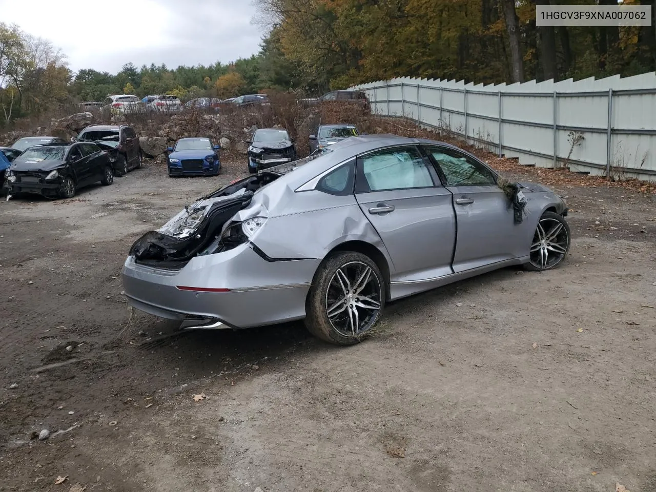 2022 Honda Accord Touring Hybrid VIN: 1HGCV3F9XNA007062 Lot: 75366394