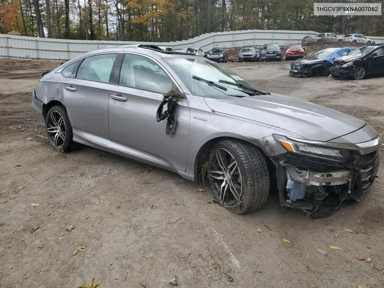 2022 Honda Accord Touring Hybrid VIN: 1HGCV3F9XNA007062 Lot: 75366394