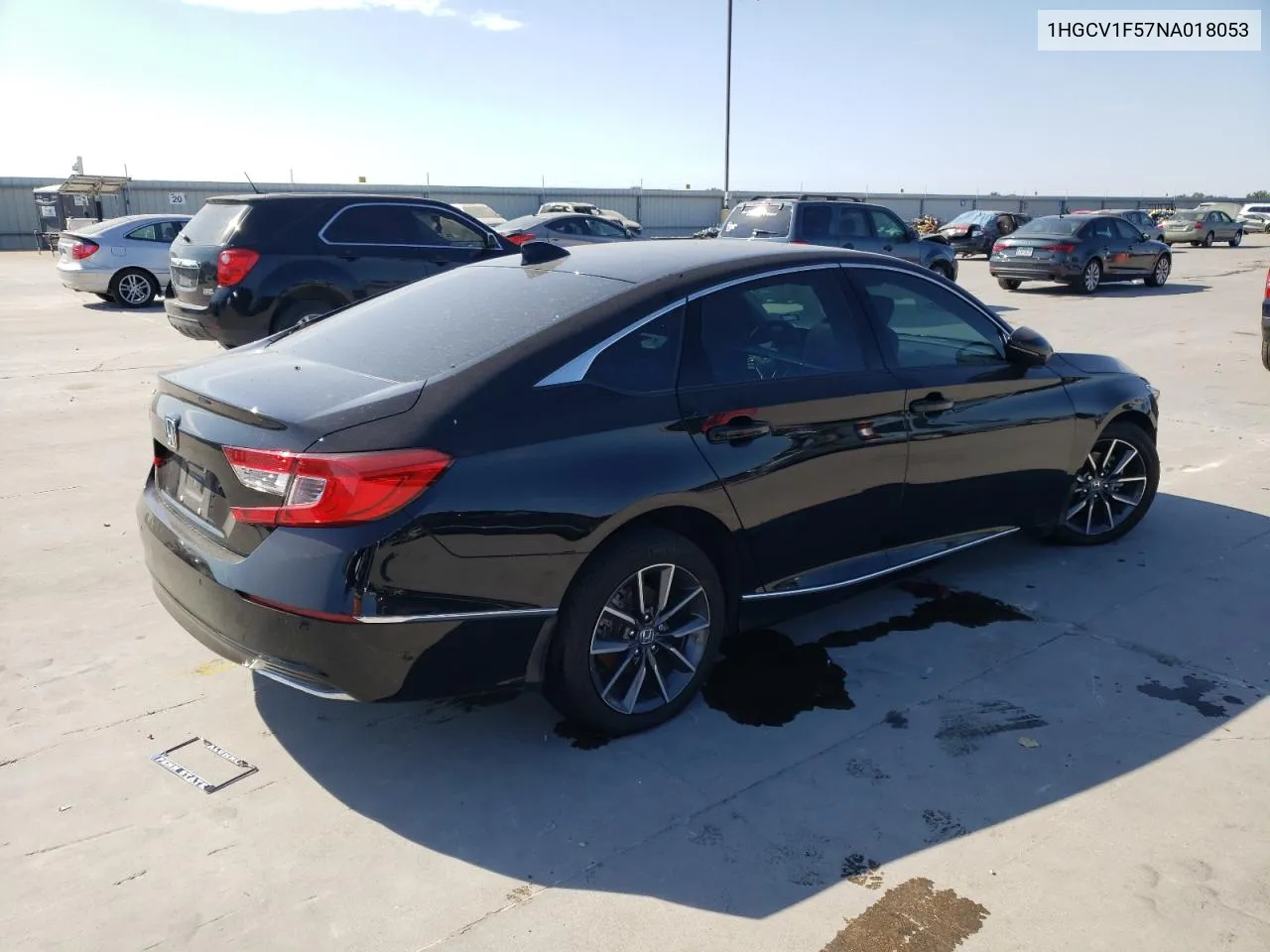 2022 Honda Accord Exl VIN: 1HGCV1F57NA018053 Lot: 75910094