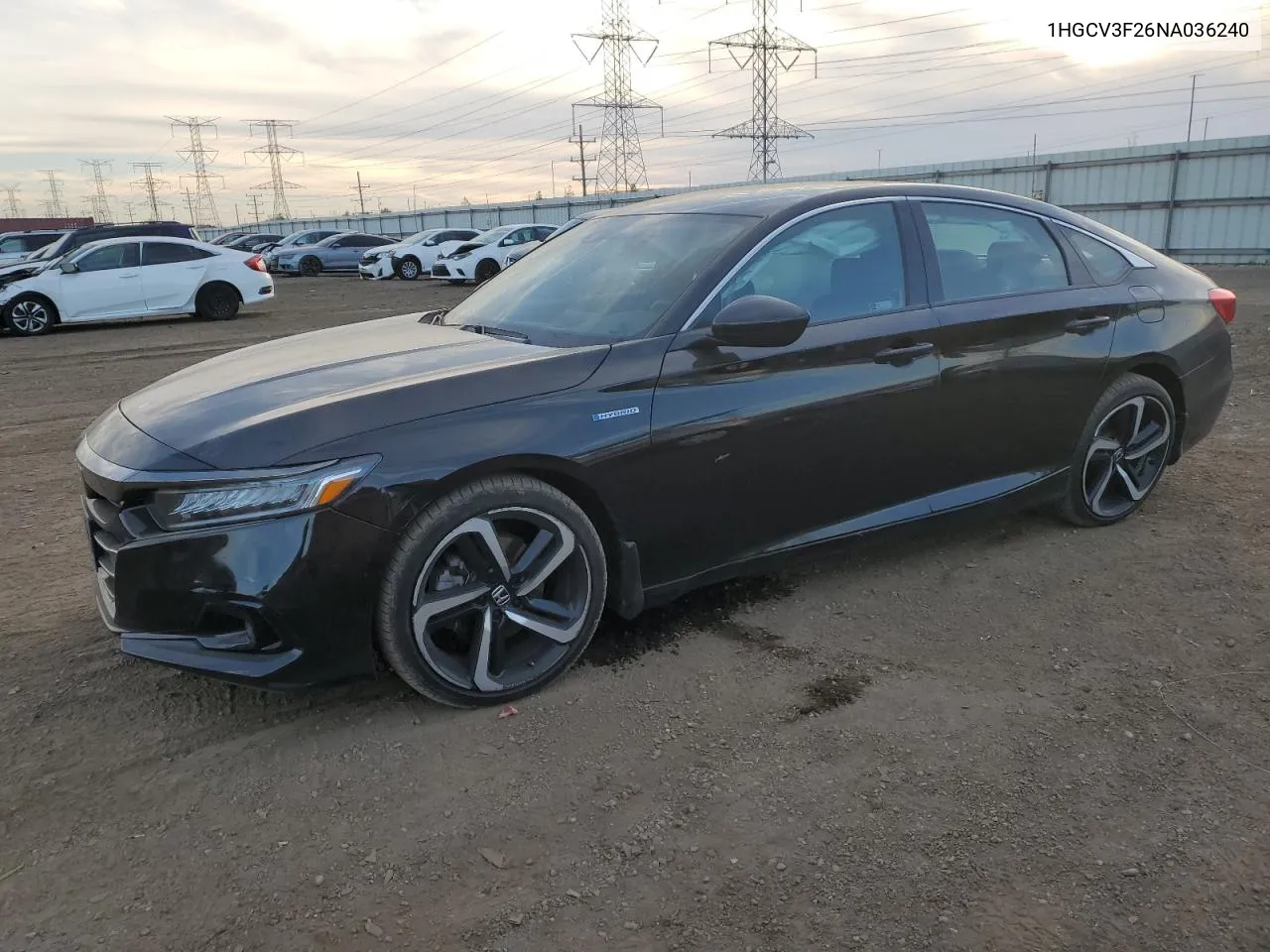 2022 Honda Accord Hybrid Sport VIN: 1HGCV3F26NA036240 Lot: 76760234