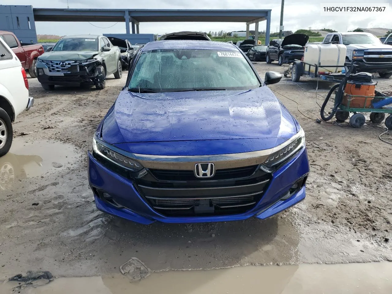 2022 Honda Accord Sport VIN: 1HGCV1F32NA067367 Lot: 76814474