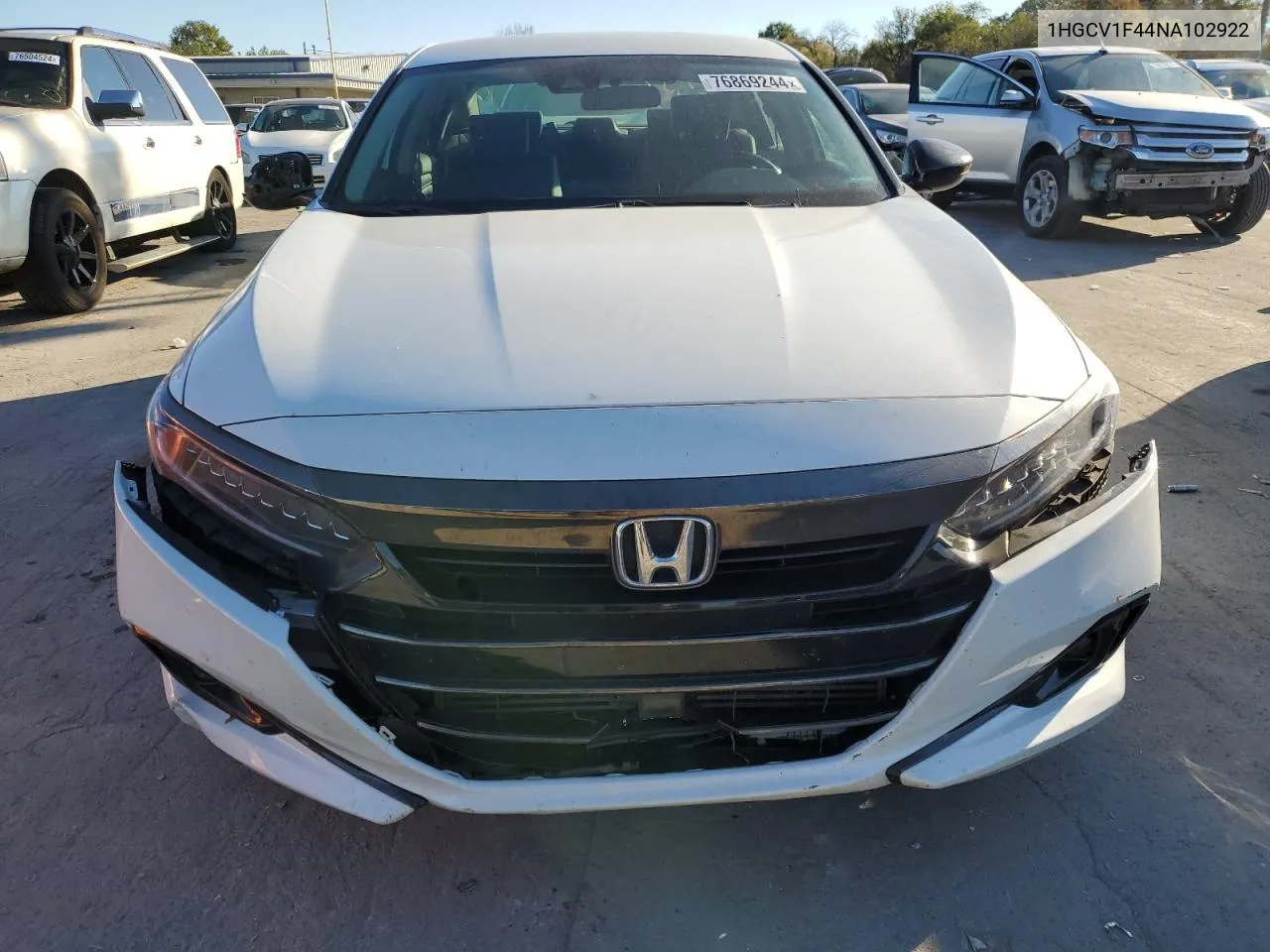 2022 Honda Accord Sport Se VIN: 1HGCV1F44NA102922 Lot: 76869244