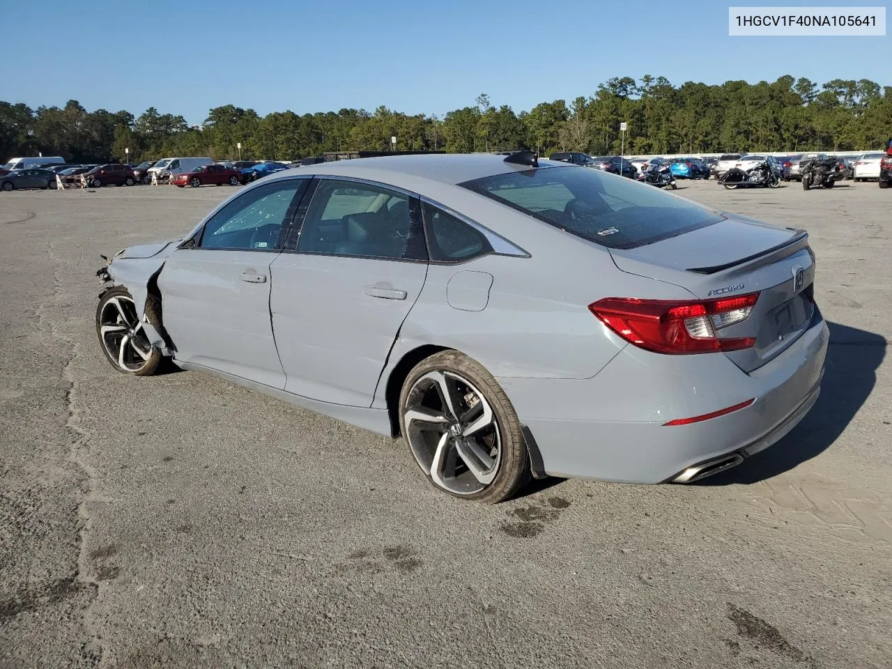 1HGCV1F40NA105641 2022 Honda Accord Sport Se